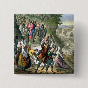 Christus Siegeseintritt in Jerusalem, von einem Bi Button