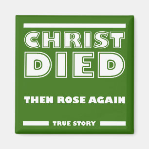Christus starb Rose wieder Christlich Wahre Geschi Magnet
