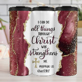 Christus stärkt mich: Gilded Faith Thermosbecher