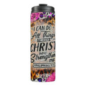 Christus stärkt mich: Lebendiger Glaube Thermosbecher (Vorderseite)