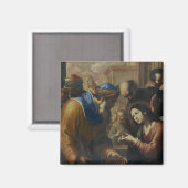 Christus Streit mit den Ärzten um 1660 Magnet (Vorderseite/Rückseite)