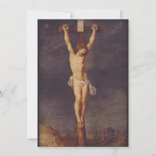 Christus tot am Kreuz von Peter Paul Rubens Kunst Feiertagskarte