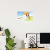 Christus trägt das Kreuz Poster (Heimbüro)