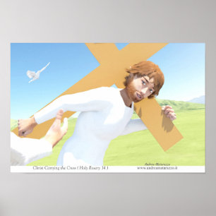 Christus trägt das Kreuz Poster
