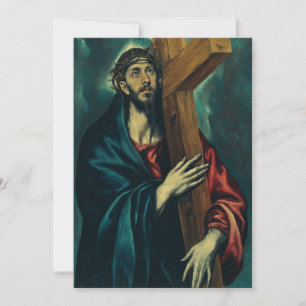 Christus trägt das Kreuz von El Greco Dankeskarte