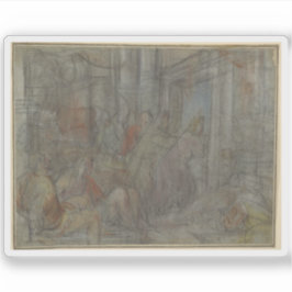 Christus treibt die Geldwechsler vom Tempel Aufkleber