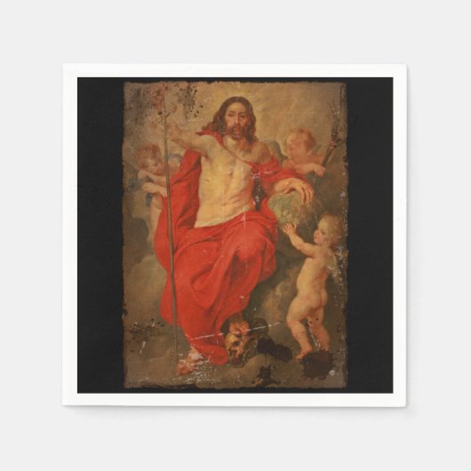 Christus triumph über Tod und Sohn Serviette (Vorderseite)