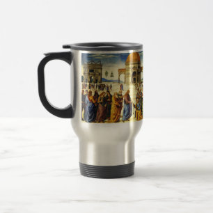 Christus übergibt die Schlüssel an den Heiligen Pe Reisebecher