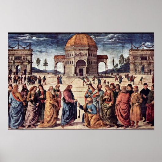 Christus übergibt Peter die Schlüssel an das König Poster (Vorne)