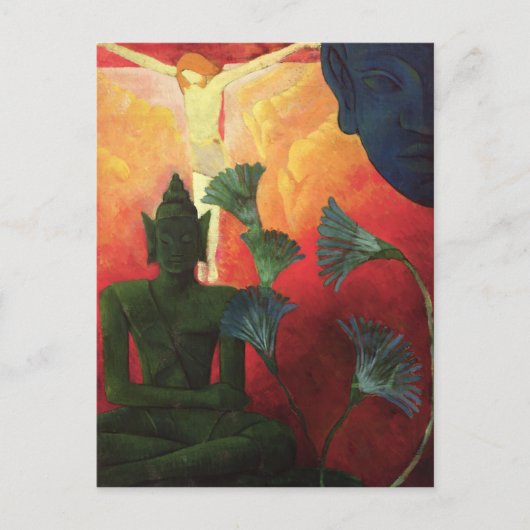 Christus und Buddha, c.1890-1892 Postkarte (Vorderseite)