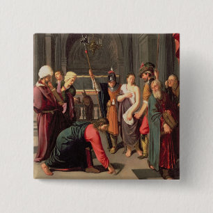 Christus und der Frau eingelassene Ehebruch Button