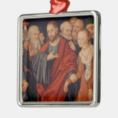 Christus und der Frau eingelassene Ehebruch Silbernes Ornament (Links)