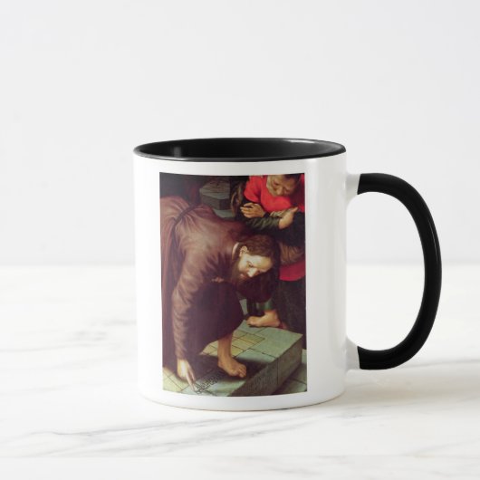 Christus und der Frau eingelassene Ehebruch Tasse (Rechts)