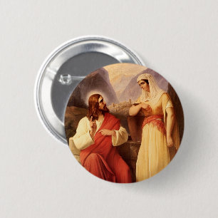 Christus und der Samariter von Christian Schleisne Button
