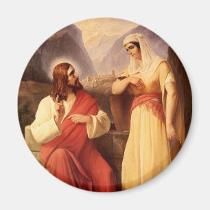 Christus und der Samariter von Christian Schleisne Magnet