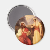 Christus und der Samariter von Christlich Schleisn Magnet (Vorderseite/Rückseite)