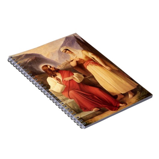 Christus und der Samariter von Christlich Schleisn Notizblock (Rechte Seite)