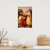 Christus und der Samariter von Christlich Schleisn Poster (Küche)