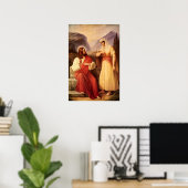 Christus und der Samariter von Christlich Schleisn Poster (Heimbüro)