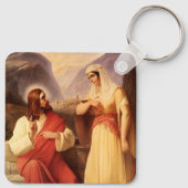 Christus und der Samariter von Christlich Schleisn Schlüsselanhänger (Rückseite)