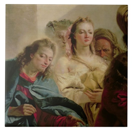 Christus und die Ehebrecherin, 1751 (Öl auf Fliese (Vorderseite)