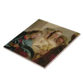 Christus und die Ehebrecherin, 1751 (Öl auf Fliese (Seite)