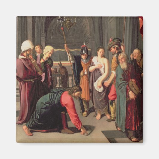 Christus und die Frau, die im Erwachsenenalter auf Magnet (Vorne)