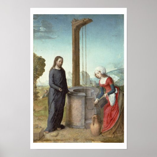 Christus und die Frau von Samaria, c.1500 (Öl auf  Poster (Vorne)