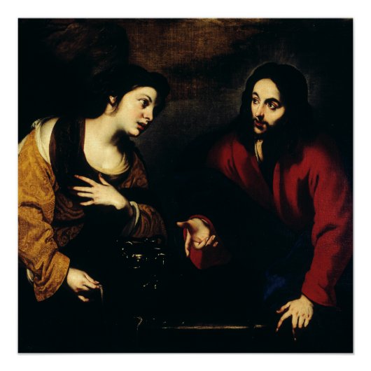 Christus und die Frau von Samaria Poster (Vorderseite)