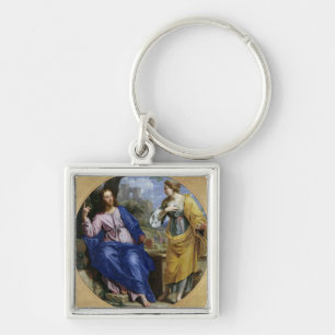 Christus und die Frau von Samaria Schlüsselanhänger