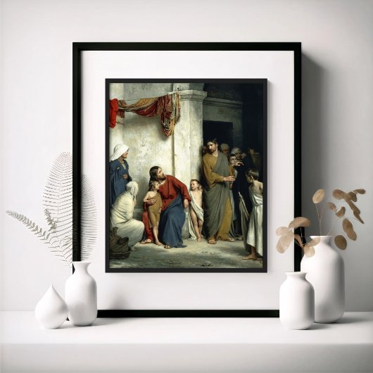 Christus und die Kinder Poster