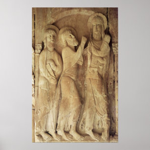 Christus und die Pilger von Emmaus Poster