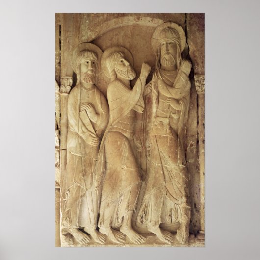 Christus und die Pilger von Emmaus Poster (Vorne)