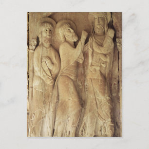 Christus und die Pilger von Emmaus Postkarte