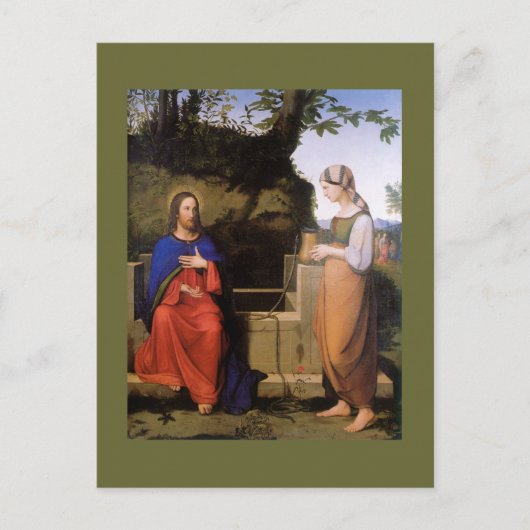 Christus und die Samariterin Postkarte (Vorderseite)