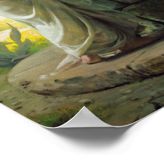 Christus und die Samariterin von Carl Bloch Poster (Ecke)