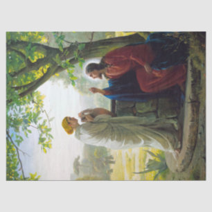 Christus und die Samariterin von Carl Bloch Seidenpapier