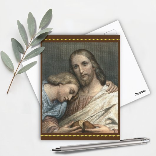 Christus und Johannes Postkarte