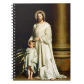 Christus und Kind. Fine Art Gift Notebook Notizblock (Vorderseite)