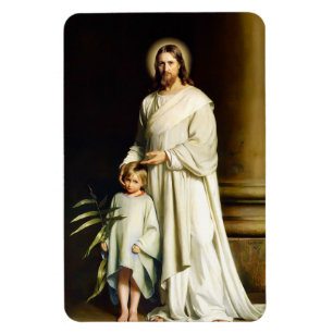 Christus und Kind. Fine Art Oaster Gift Magnet