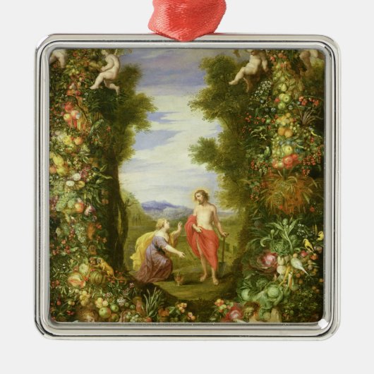 Christus und Maria Magdalena Ornament Aus Metall (Vorne)