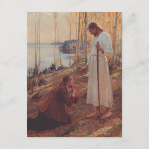 Christus und Maria Magdalena von Albert Edelf Postkarte