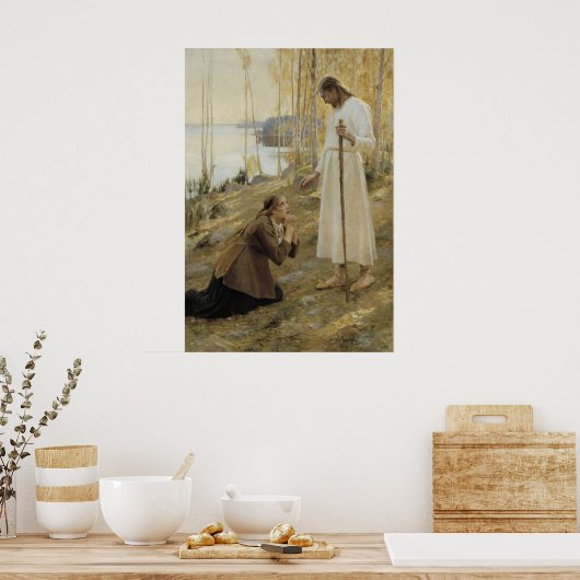 Christus und Mary Magdalene im finnischen ländlich Poster (Küche)
