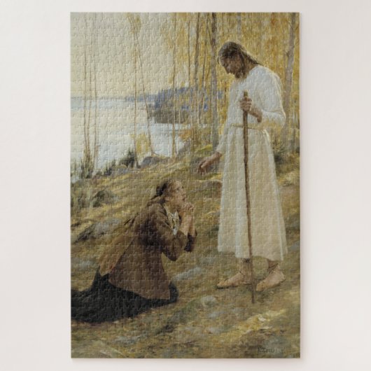 Christus und Mary Magdalene im finnischen ländlich Puzzle (Vertikal)