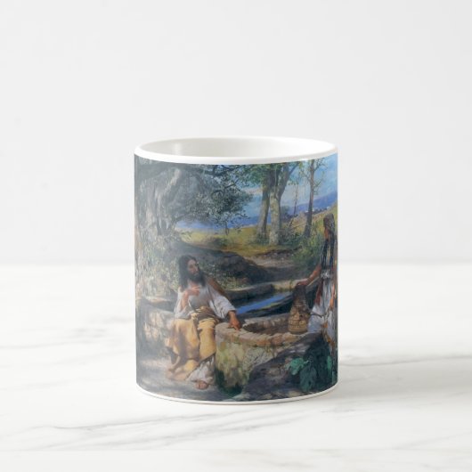 Christus- und Samariterfrau circa 1890 Kaffeetasse (Mittel)