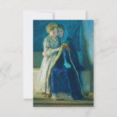 Christus und seine Mutter studieren die Schriften Dankeskarte (Vorderseite)