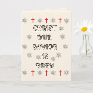 Christus unser Erlöser ist geboren Christliches We Karte