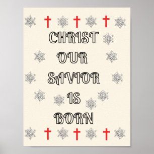 Christus unser Erlöser ist geboren Christliches We Poster