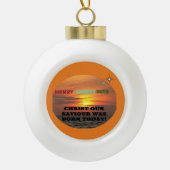 Christus, unser Erretter war heute Geboren Keramik Kugel-Ornament (Vorderseite)