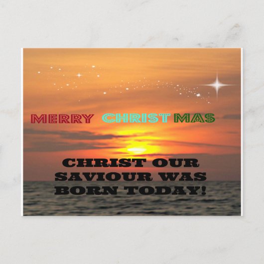 Christus, unser Erretter war heute Geboren! Postkarte (Vorderseite)